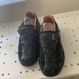 Comfort shoes, combination leather and suede